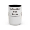 15oz Staffordshire Bull Terrier Latin Mug, Vintage Dog Coffee Mug, Dog Lover Gift