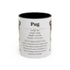 11oz Pug Mug, Illustrated Dog Breed Facts Coffee Mug, Vintage Dog Keepsake Gift