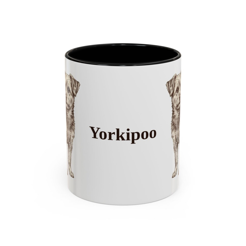 11oz Yorkipoo Mug, Vintage Dog Portrait Coffee Mug, Dog Lover Gift