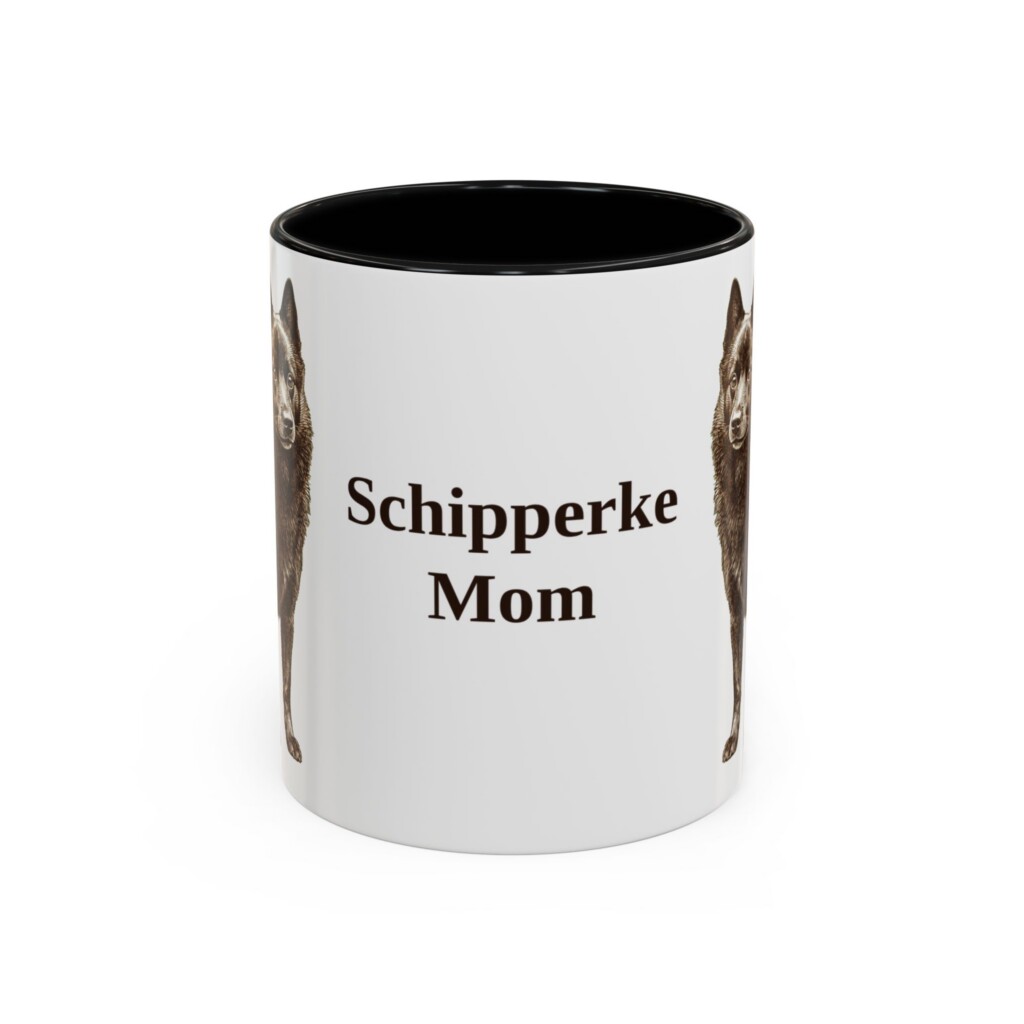 11oz Schipperke Dog Mom Mug, Vintage Sketch Coffee Mug, Dog Mom Gift