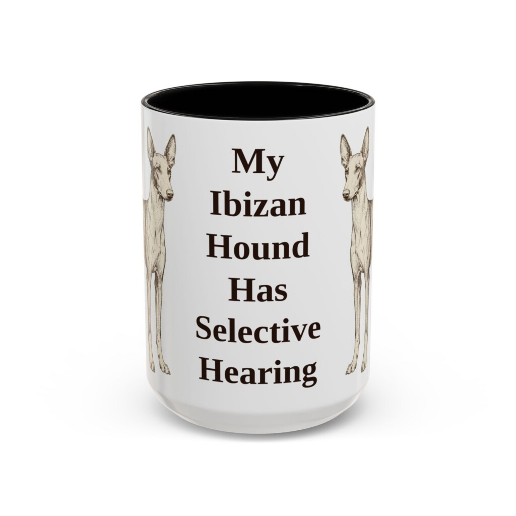 15oz Funny Ibizan Hound Mug, Vintage Dog Coffee Mug, Dog Lover Gift