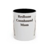 11oz Redbone Coonhound Dog Mom Mug, Vintage Sketch Coffee Mug, Dog Mom Gift