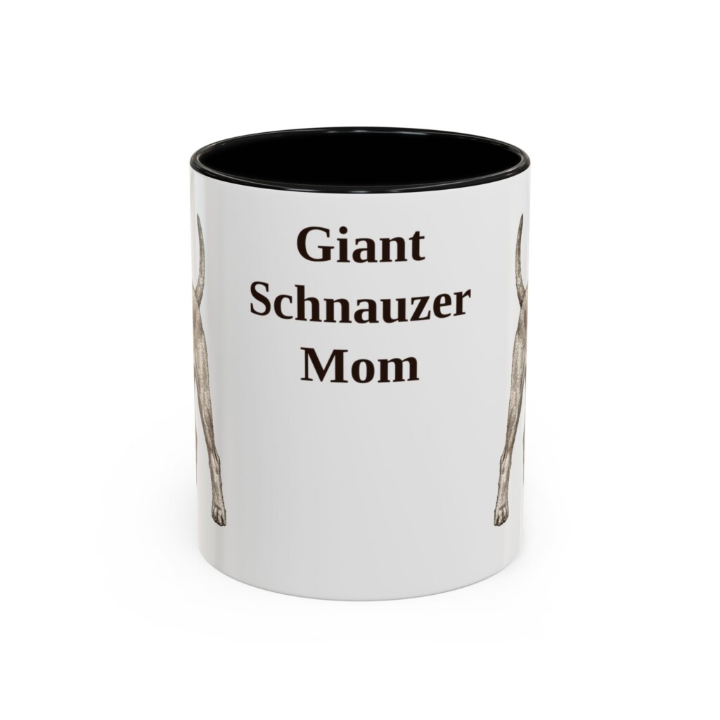 11oz Giant Schnauzer Dog Mom Mug, Vintage Sketch Coffee Mug, Dog Mom Gift