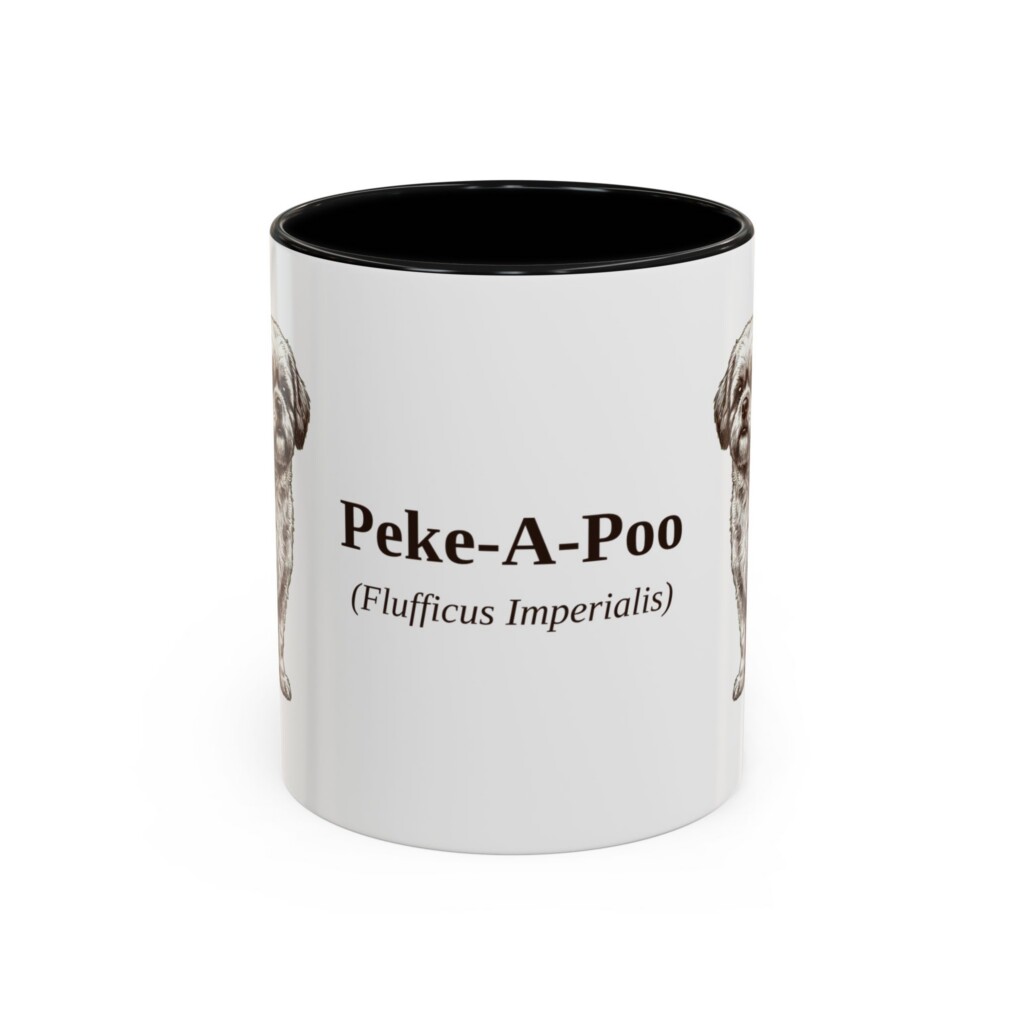 6870703549274580310_2048.jpeg 11oz Peke-A-Poo Latin Mug, Vintage Dog Coffee Mug, Dog Lover Gift