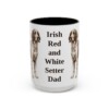 15oz Irish Red and White Setter Dog Dad Mug, Vintage Sketch Coffee Mug, Dog Dad Gift