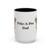 15oz Peke-A-Poo Dog Dad Mug, Vintage Sketch Coffee Mug, Dog Dad Gift