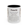 11oz Pomchi Mug, Illustrated Dog Breed Facts Coffee Mug, Vintage Dog Keepsake Gift