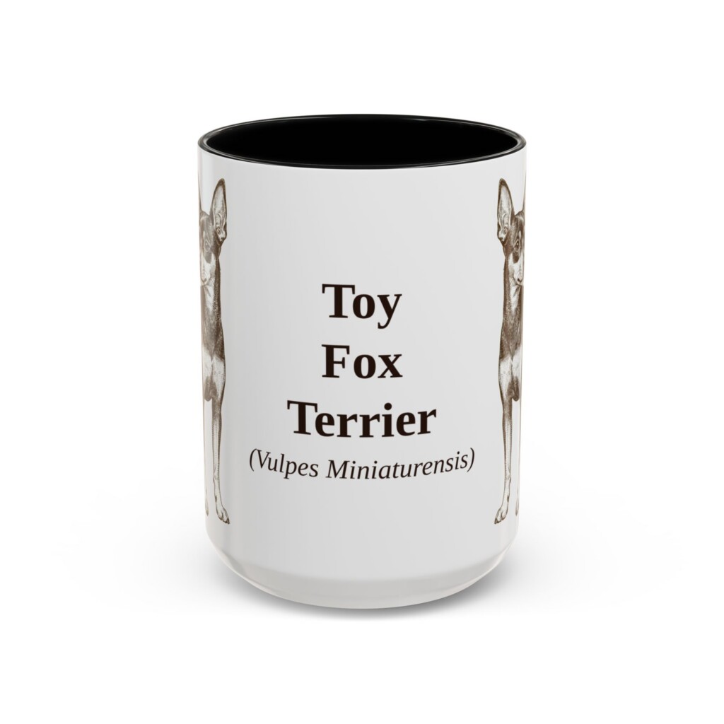 15oz Toy Fox Terrier Latin Mug, Vintage Dog Coffee Mug, Dog Lover Gift