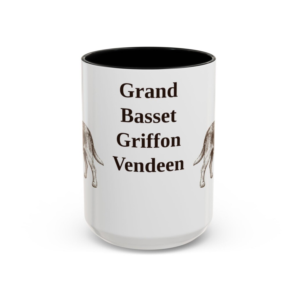 7049366150696811796_2048.jpeg 15oz Grand Basset Griffon Vendeen Mug, Vintage Dog Portrait Coffee Mug, Dog Lover Gift