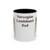 11oz Norwegian Lundehund Dog Dad Mug, Vintage Sketch Coffee Mug, Dog Dad Gift