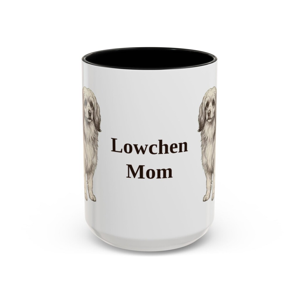 15oz Lowchen Dog Mom Mug, Vintage Sketch Coffee Mug, Dog Mom Gift
