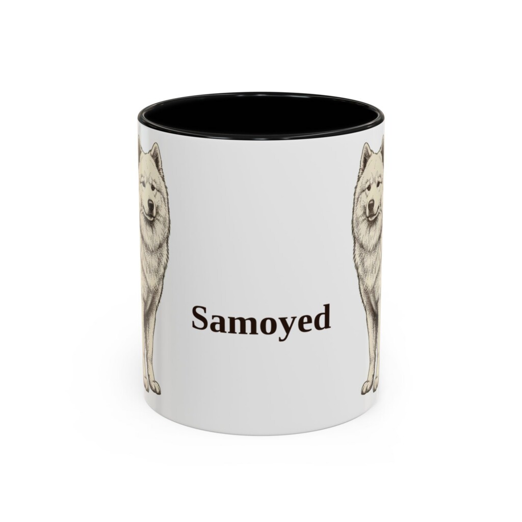 11oz Samoyed Mug, Vintage Dog Portrait Coffee Mug, Dog Lover Gift