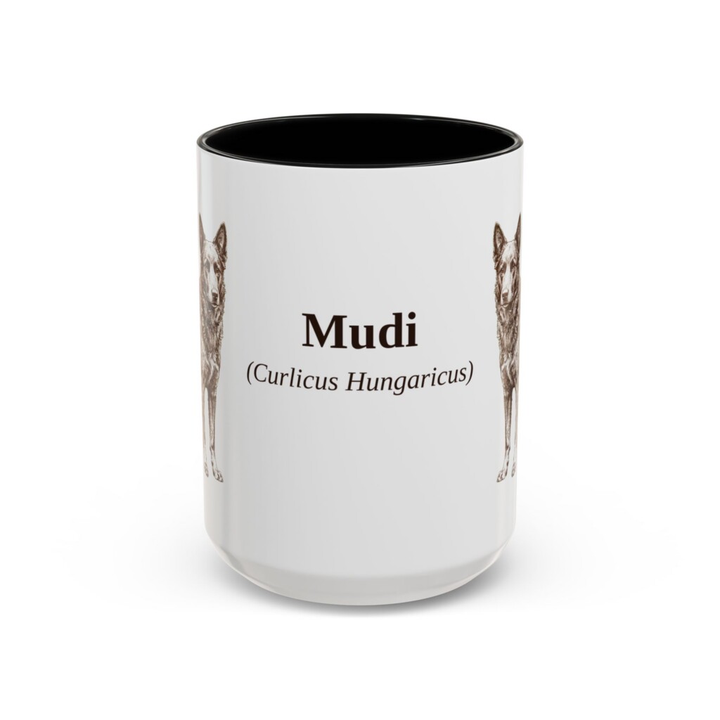 15oz Mudi Latin Mug, Vintage Dog Coffee Mug, Dog Lover Gift
