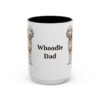 15oz Whoodle Dog Dad Mug, Vintage Sketch Coffee Mug, Dog Dad Gift