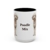 15oz Poodle Mix Mug, Vintage Dog Portrait Coffee Mug, Dog Lover Gift