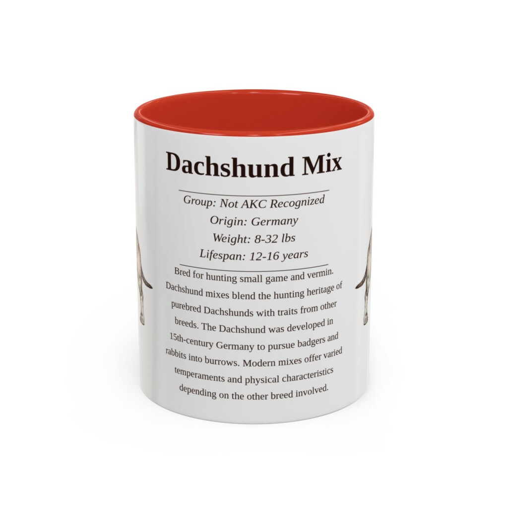 7245387980176404098_2048.jpeg 11oz Dachshund Mix Mug, Navy, front view