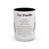 15oz Toy Poodle Mug, Illustrated Dog Breed Facts Coffee Mug, Vintage Dog Keepsake Gift