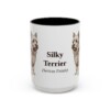 15oz Silky Terrier Latin Mug, Vintage Dog Coffee Mug, Dog Lover Gift