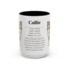 15oz Collie Mug, Black, front view
