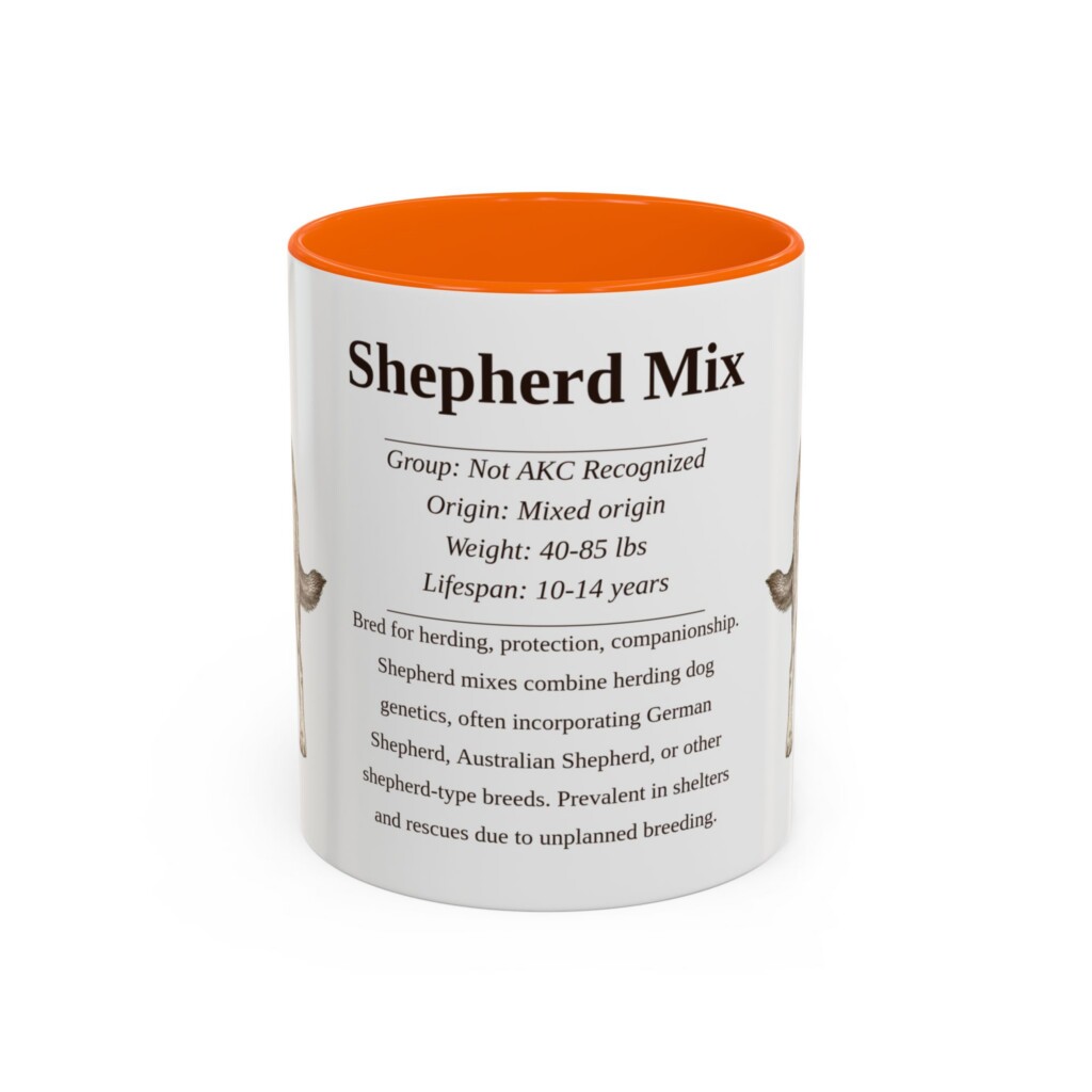 11oz Shepherd Mix Mug, Pink, front view