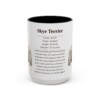 15oz Skye Terrier Mug, Illustrated Dog Breed Facts Coffee Mug, Vintage Dog Keepsake Gift