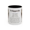 11oz Schipperke Mug, Illustrated Dog Breed Facts Coffee Mug, Vintage Dog Keepsake Gift