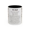 11oz Pit Bull Mug, Black, front view