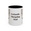 11oz Icelandic Sheepdog Dog Dad Mug, Vintage Sketch Coffee Mug, Dog Dad Gift