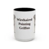 15oz Wirehaired Pointing Griffon Mug, Vintage Dog Portrait Coffee Mug, Dog Lover Gift