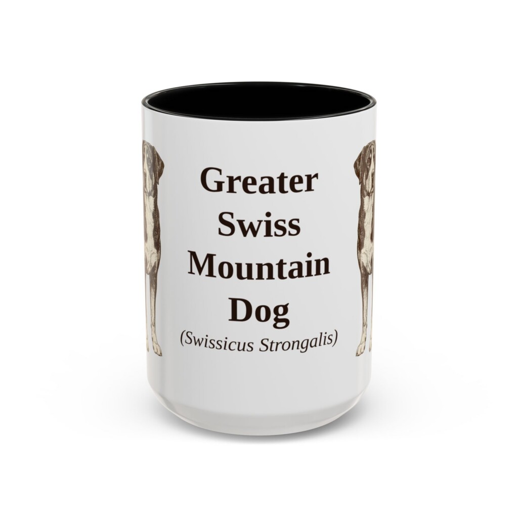 15oz Greater Swiss Mountain Dog Latin Mug, Vintage Dog Coffee Mug, Dog Lover Gift