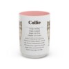 15oz Collie Mug, Yellow, front view