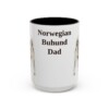 15oz Norwegian Buhund Dog Dad Mug, Vintage Sketch Coffee Mug, Dog Dad Gift