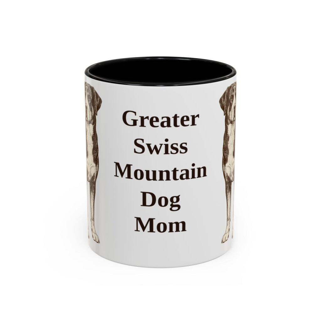 11oz Greater Swiss Mountain Dog Dog Mom Mug, Vintage Sketch Coffee Mug, Dog Mom Gift