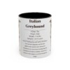 7699754054984943981_2048.jpeg 11oz Italian Greyhound Mug, Illustrated Dog Breed Facts Coffee Mug, Vintage Dog Keepsake Gift