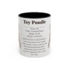 11oz Toy Poodle Mug, Illustrated Dog Breed Facts Coffee Mug, Vintage Dog Keepsake Gift