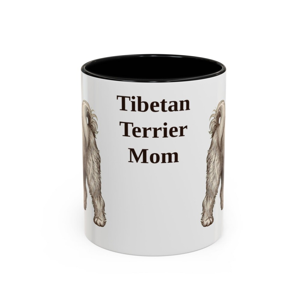 7759138182758735196_2048.jpeg 11oz Tibetan Terrier Dog Mom Mug, Vintage Sketch Coffee Mug, Dog Mom Gift