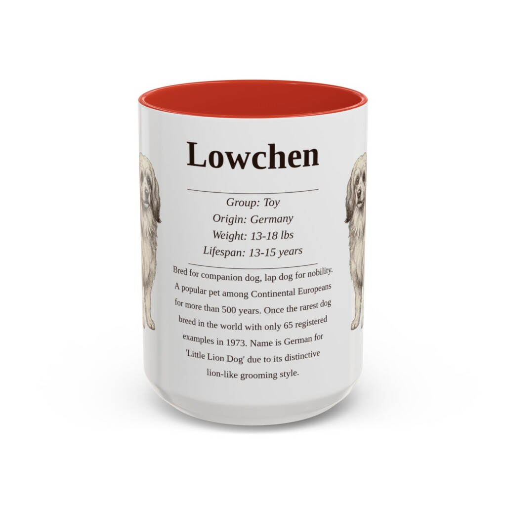 15oz Lowchen Mug, Navy, front view