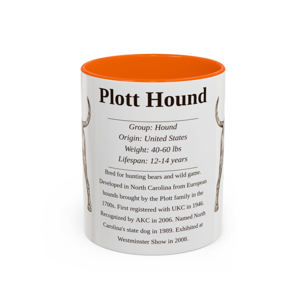 11oz Plott Hound Mug, Pink, front view