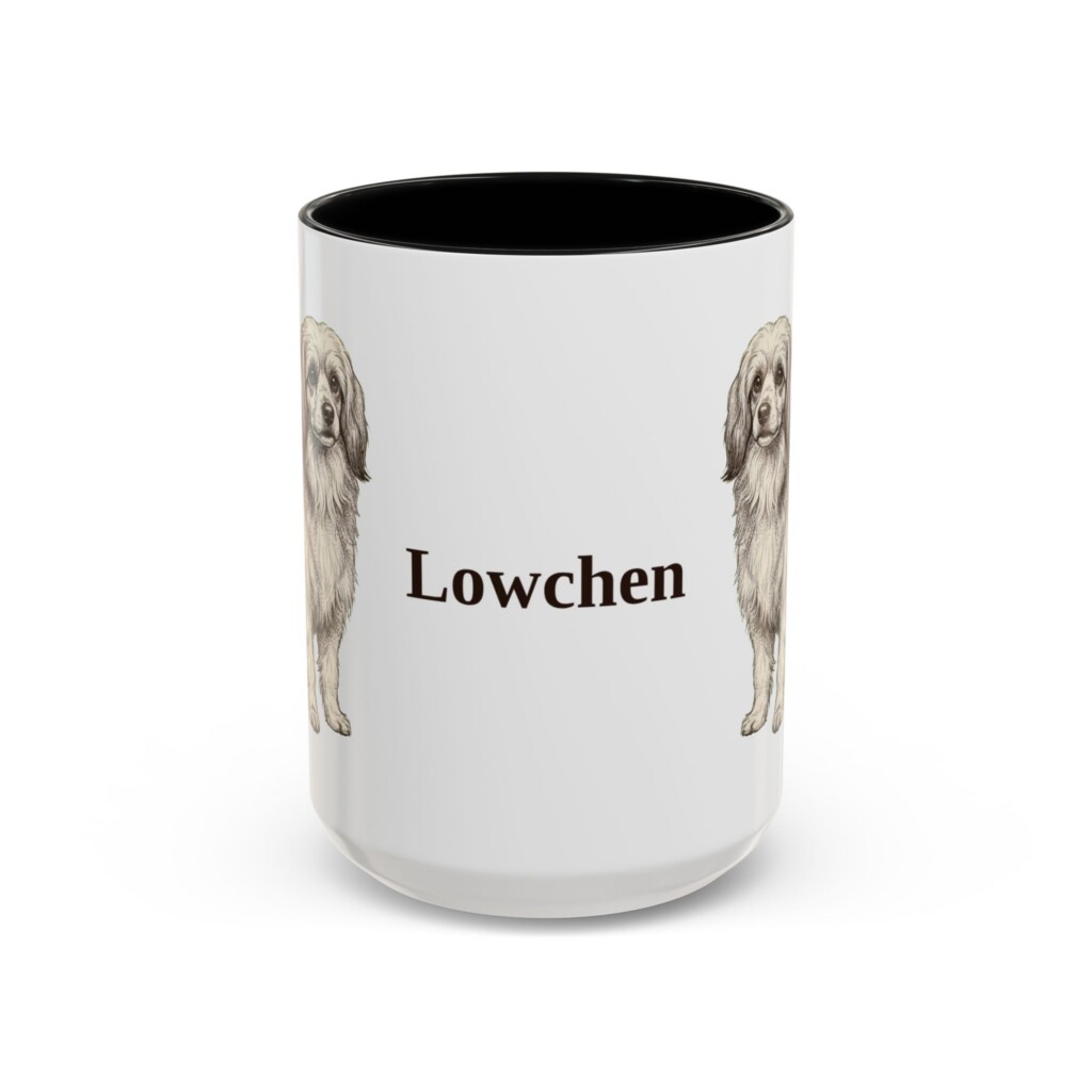 15oz Lowchen Mug, Vintage Dog Portrait Coffee Mug, Dog Lover Gift