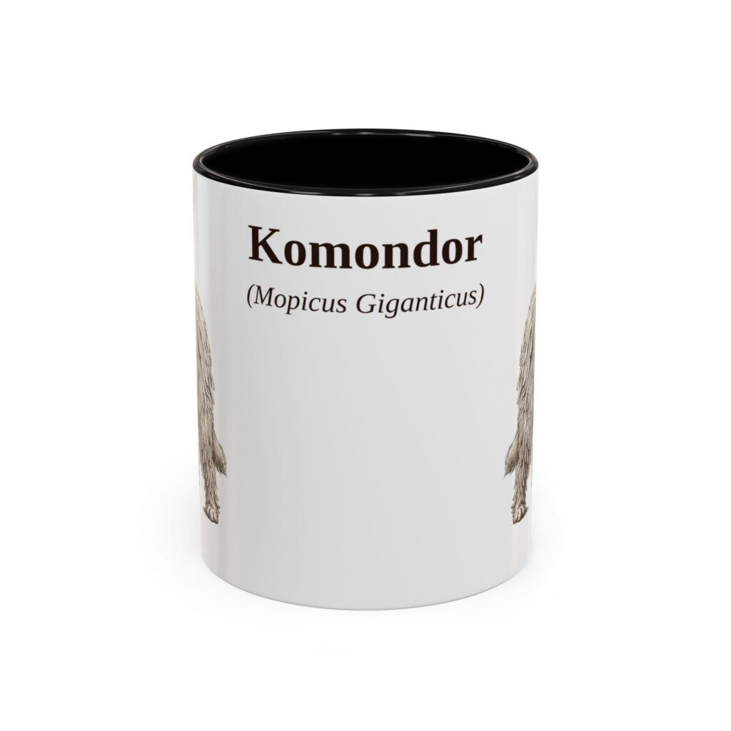 11oz Komondor Latin Mug, Vintage Dog Coffee Mug, Dog Lover Gift