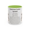 11oz American Cocker Spaniel Mug, Light Blue, front view