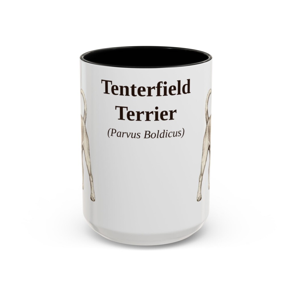 15oz Tenterfield Terrier Latin Mug, Vintage Dog Coffee Mug, Dog Lover Gift