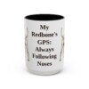 15oz Funny Redbone Coonhound Mug, Vintage Dog Coffee Mug, Dog Lover Gift