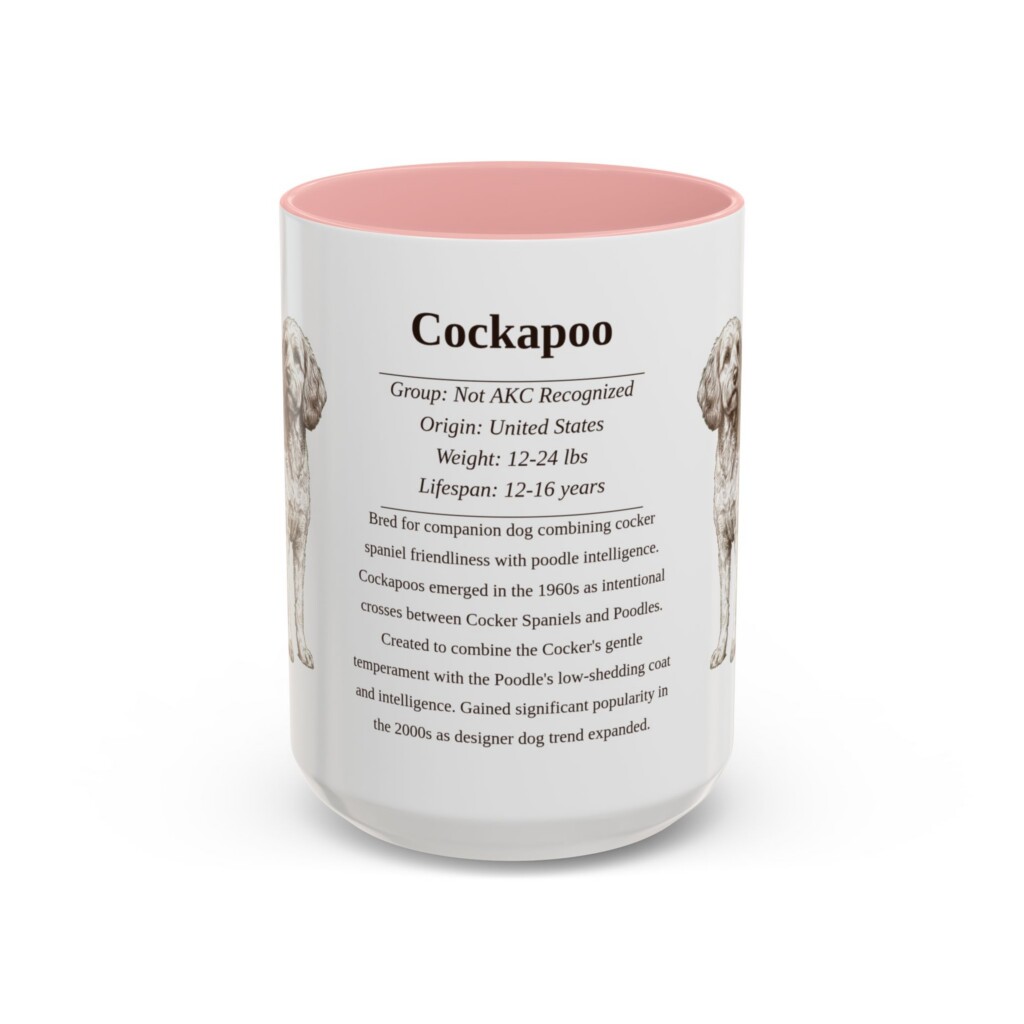 15oz Cockapoo Mug, Yellow, front view