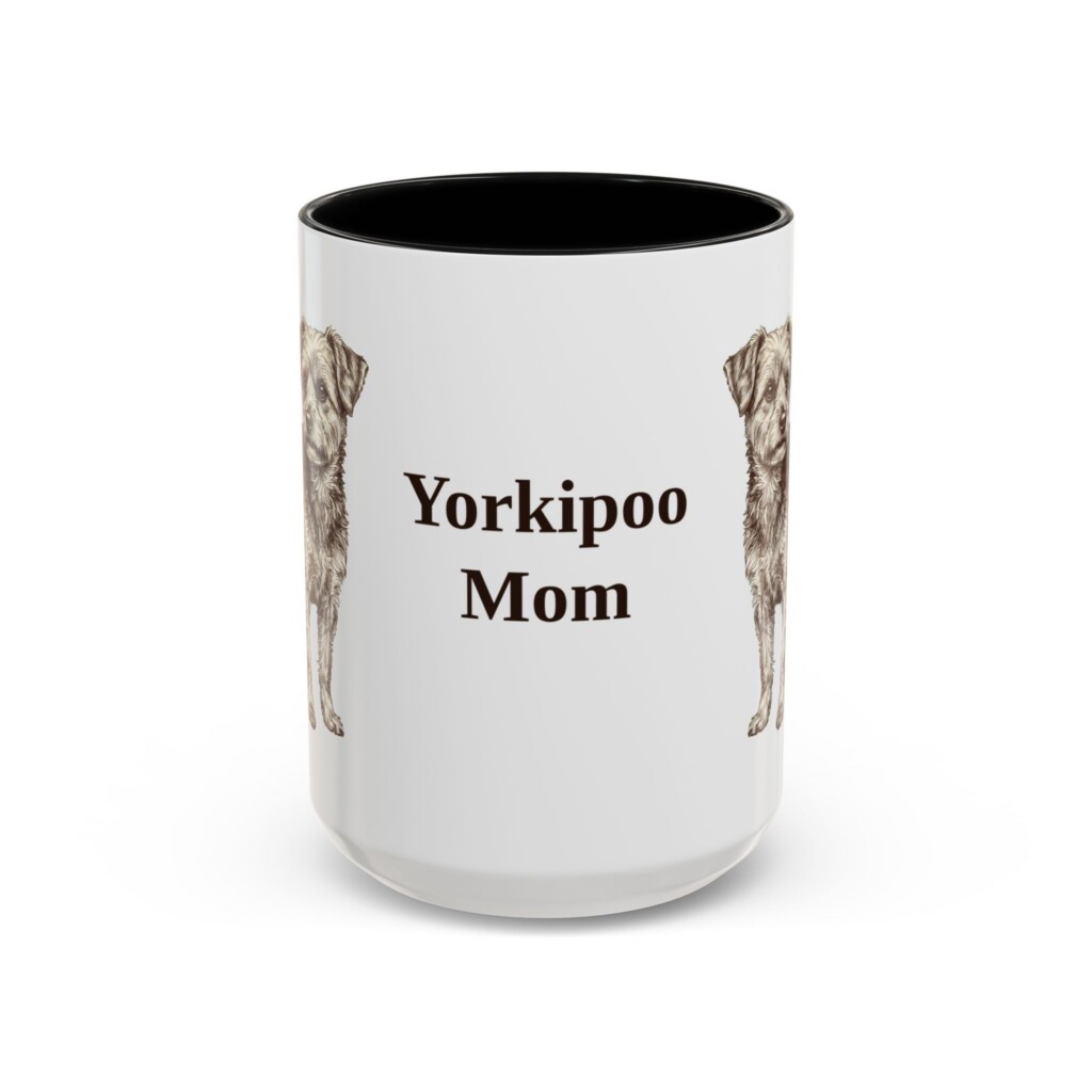 8039691093192131142_2048-1.jpeg 15oz Yorkipoo Dog Mom Mug, Vintage Sketch Coffee Mug, Dog Mom Gift