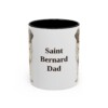 11oz Saint Bernard Dog Dad Mug, Vintage Sketch Coffee Mug, Dog Dad Gift