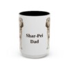 15oz Shar-Pei Dog Dad Mug, Vintage Sketch Coffee Mug, Dog Dad Gift