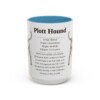 15oz Plott Hound Mug, Light Blue, front view
