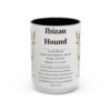 15oz Ibizan Hound Mug, Illustrated Dog Breed Facts Coffee Mug, Vintage Dog Keepsake Gift
