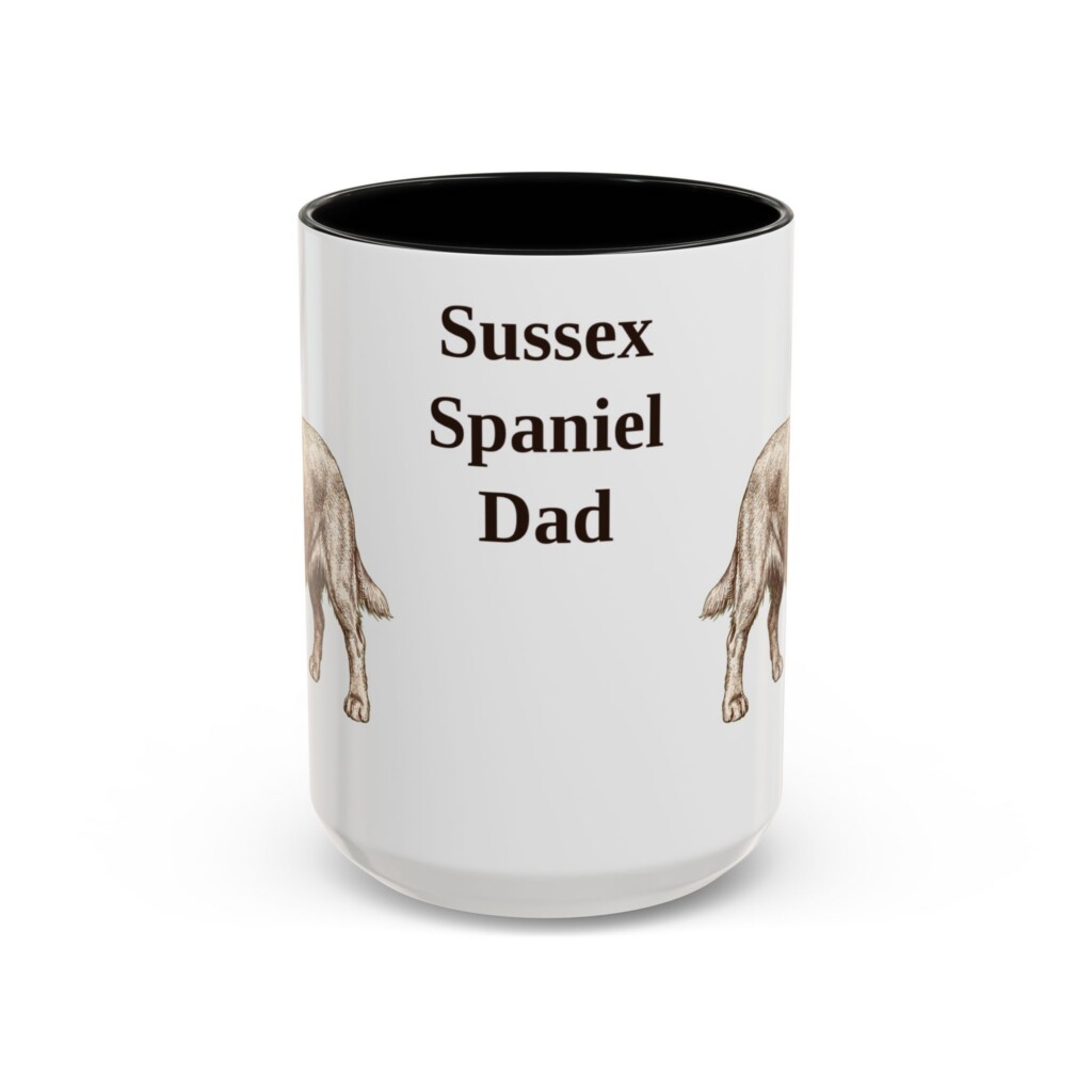 15oz Sussex Spaniel Dog Dad Mug, Vintage Sketch Coffee Mug, Dog Dad Gift